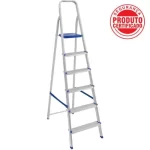 Escada 6 Degraus Alumínio Doméstica Mor - Imagem 6