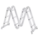 Escada Articulada Multifuncional 4x3 12 Degraus em Alumínio Reisam