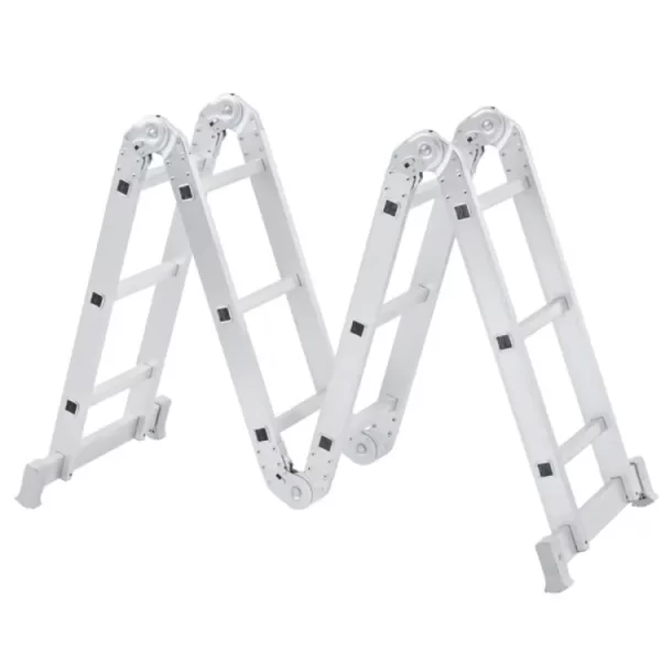 Escada Articulada Multifuncional 4x3 12 Degraus em Alumínio Reisam