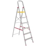 Escada 6 Degraus Alumínio Doméstica Alulev