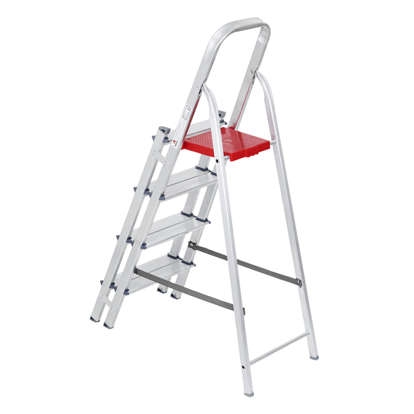 Escada 4 Degraus Duplos Alumínio Domestica Reisam - Imagem 6