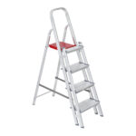 Escada 4 Degraus Duplos Alumínio Domestica Reisam