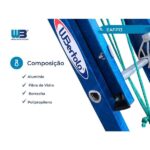 Escada Em Fibra Extensível Vazada 13 Degraus 2,60x4,10m Premium Wbertolo - Imagem 2