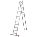 Escada Extensível 13x2 26 Degraus em Alumínio 6,68m Botafogo