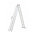 Escada Extensível 15x2 30 Degraus em Alumínio 7,66m Botafogo - Imagem 2