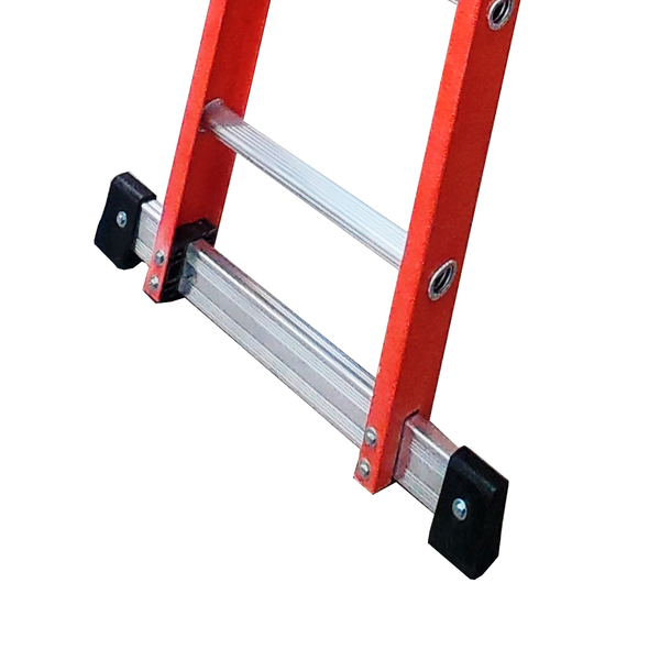 Escada Tesoura Extensível Fibra de Vidro 7 Degraus Fechada e 12 Aberta 2,20x3,80m WBertolo - Imagem 2