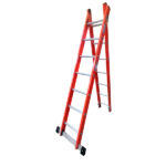 Escada Tesoura Extensível Fibra de Vidro 7 Degraus Fechada e 12 Aberta 2,20x3,80m WBertolo