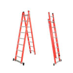 Escada Tesoura Extensível 8 Degraus Fechada e 14 Degraus Aberta 2,50x4,40m W Bertolo