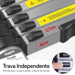 Escada Telescópica Aluminio Fortt 3.8m 13 Degraus - Eta01-3.8m - Imagem 6
