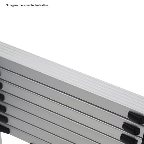 Escada Telescópica Aluminio Fortt 3.8m 13 Degraus - Eta01-3.8m - Imagem 4