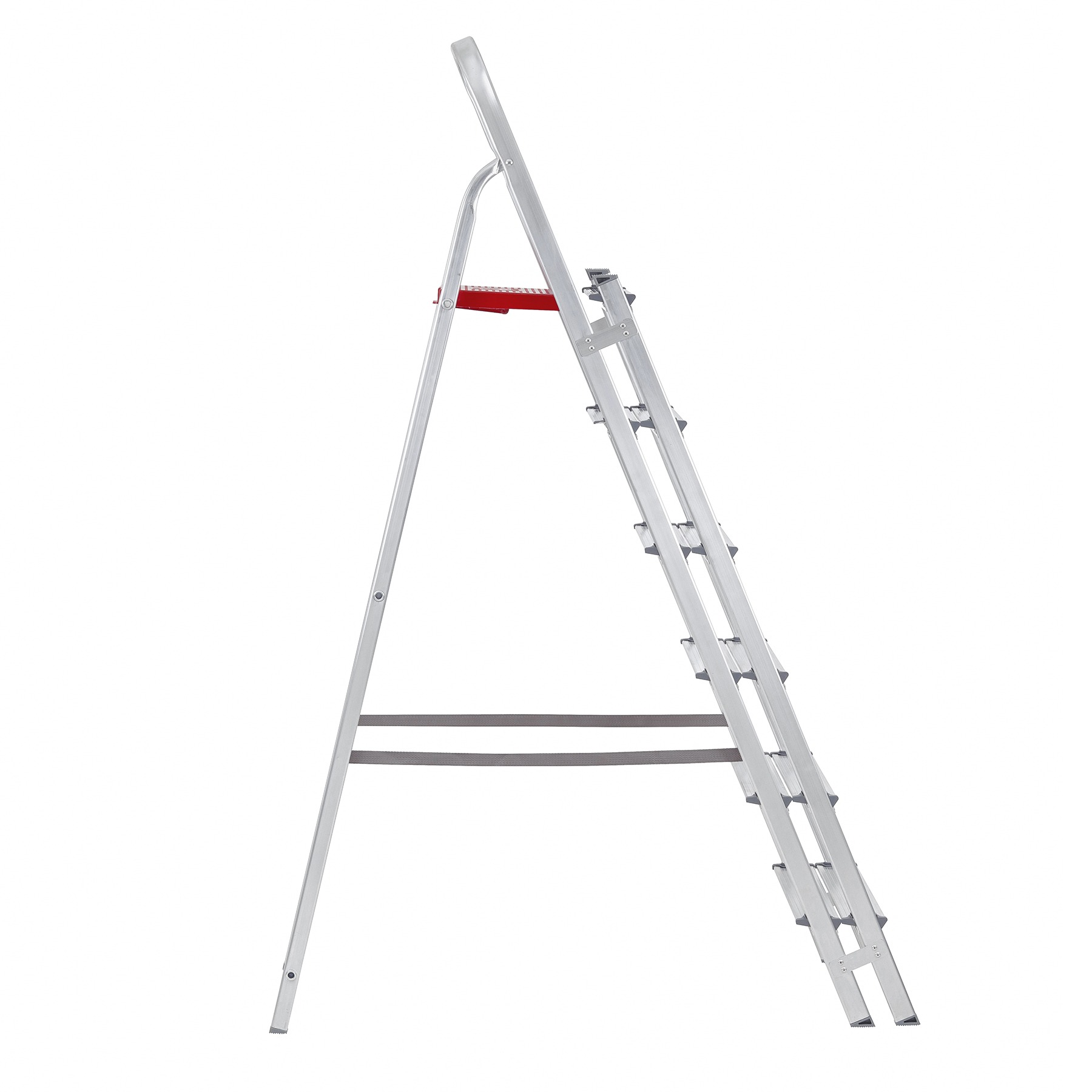 Escada De Alumínio Dupla 6 Degraus Natural 120kg Reisam - Imagem 2
