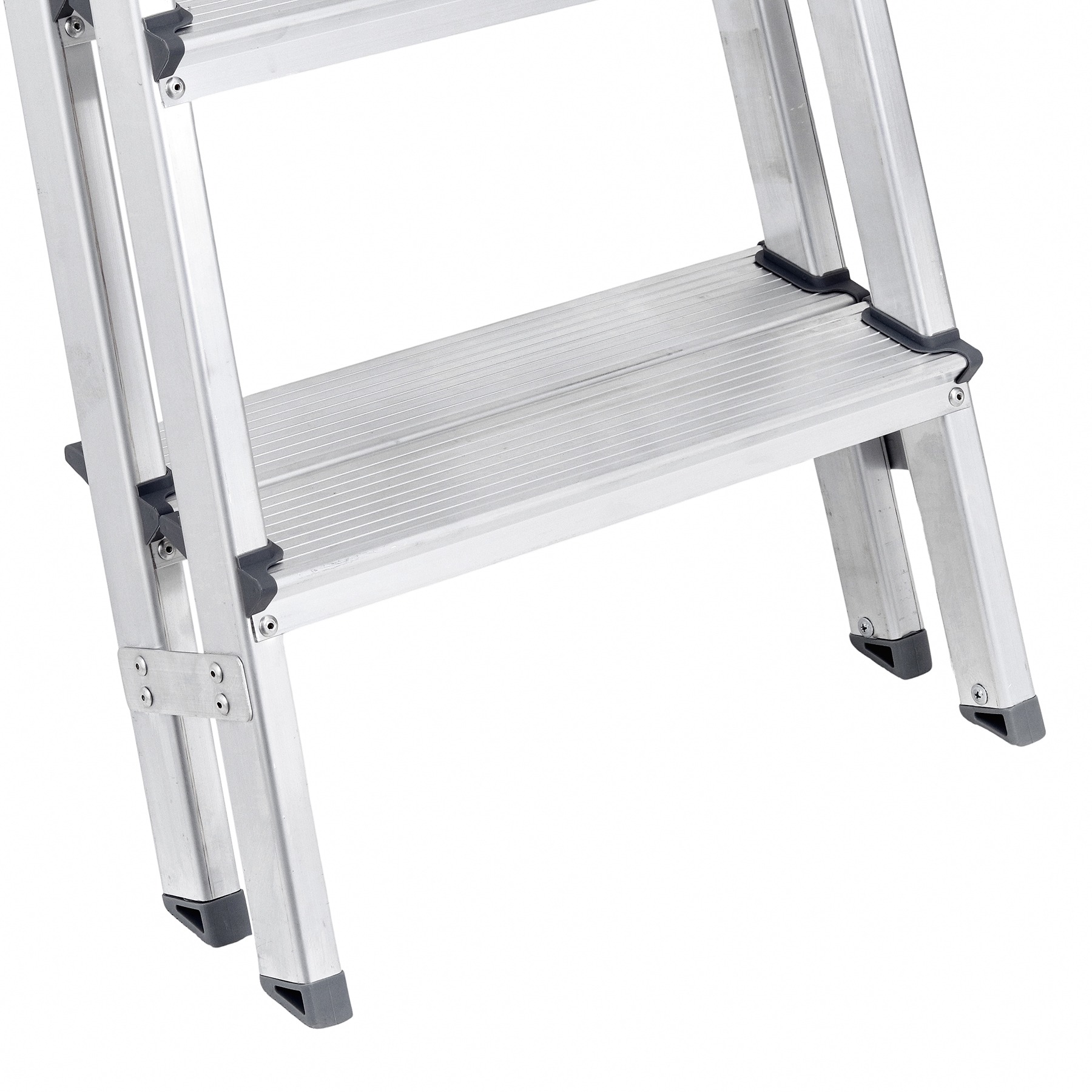 Escada De Alumínio Dupla 5 Degraus Natural 120kg Reisam - Imagem 4