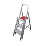 Escada De Alumínio Dupla 3 Degraus Natural 120kg Reisam