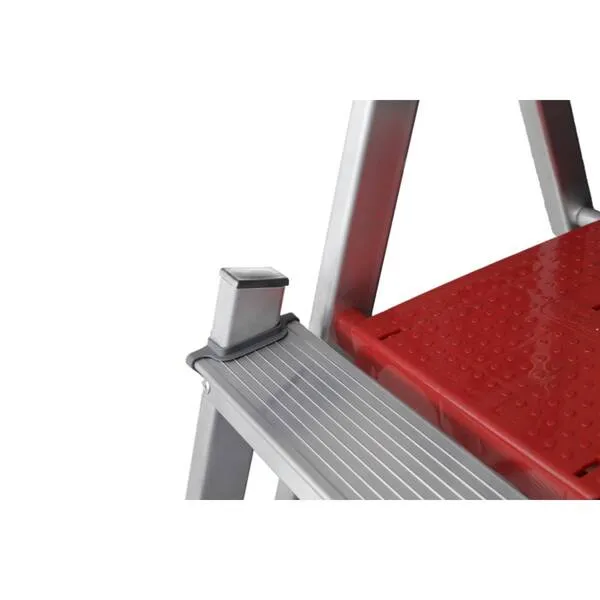 Escada De Alumínio Dupla 3 Degraus Natural 120kg Reisam - Imagem 2